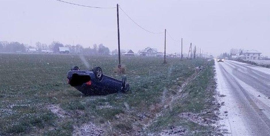 Pierwszy zimowy dzień na drogach... Fot. KPP Sokołów Podlaski - fot. KPP Sokołów Podlaski