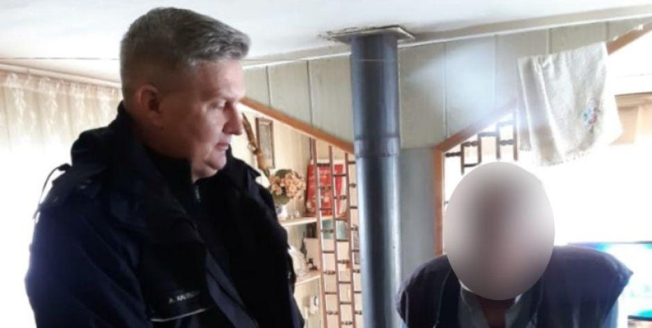 Dzielnicowy pomógł seniorowi w potrzebie fot. KPP Mińsk Mazowiecki - fot. sd