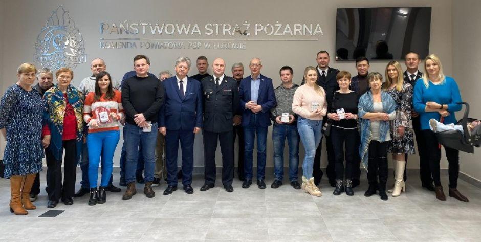 Laureaci konkursu. Fot.: KPPSP Łuków - fot. KPPSP Łuków