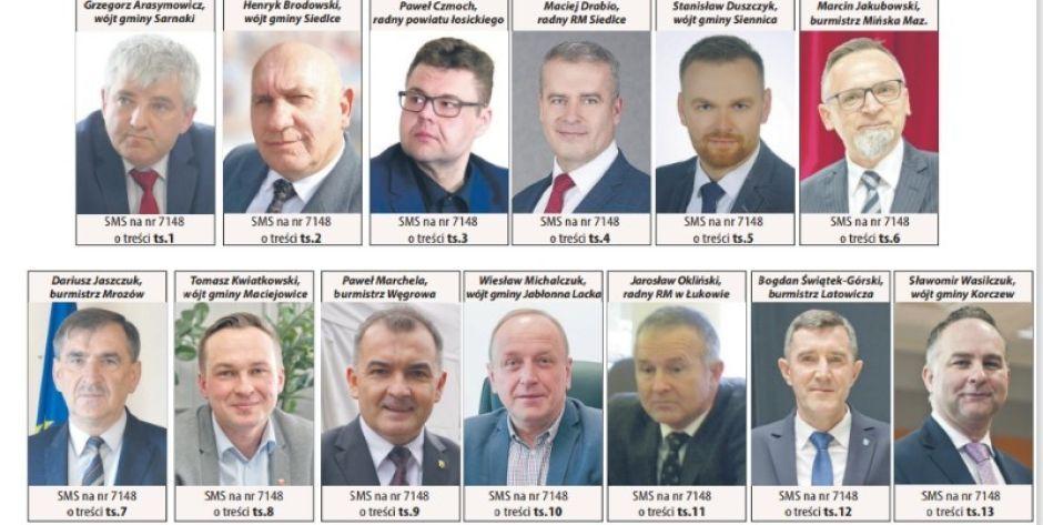 Oto TOP 13 w plebiscycie Tygodnika Siedleckiego na Samorządowca Roku 2022!  - fot. red.