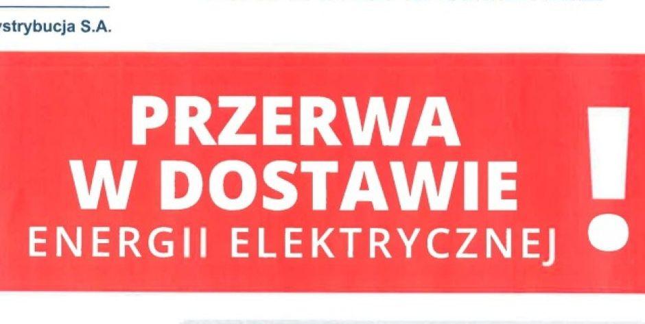 informacja dotycząca przerwy w dostawie prądu w Starej Kornicy - fot. arch.