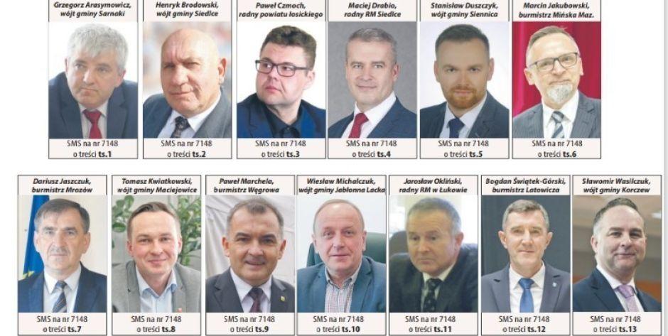 Oto TOP 13 w plebiscycie Tygodnika Siedleckiego na Samorządowca Roku 2022! - fot. red.