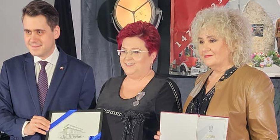 Daniel Milewski, Wójt Hanna Wocial, Maria Koc  Fot. Lokalana Organizacja Turystyczna Powiatu Mińskiego - fot. arch