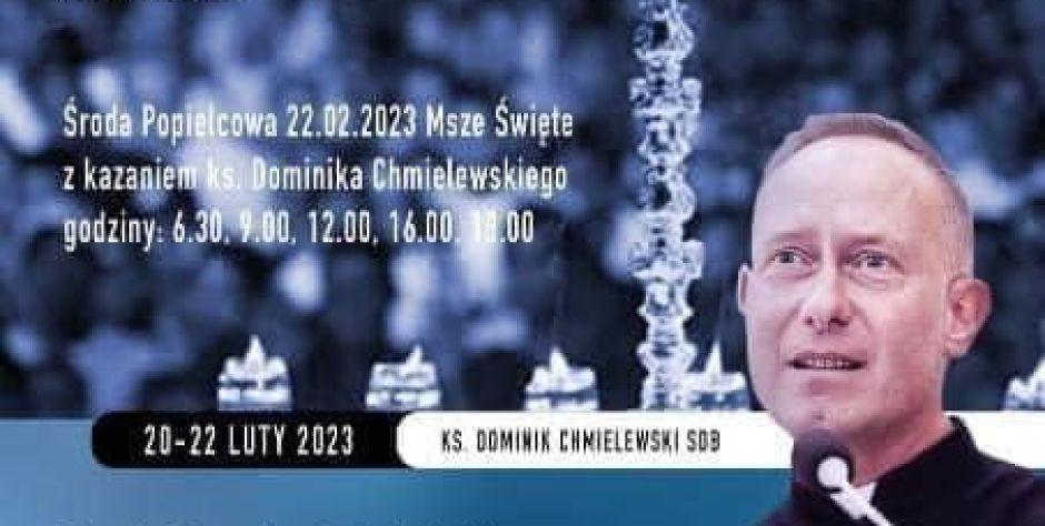 Ks. Dominik Chmielewski poprowadzi rekolekcje w Łukowie.  - fot. plakat