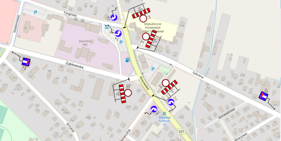 Czasowa zmiana organizacji ruchu w Sokołowie Podlaskim. - fot. UM Sokołów Podlaski