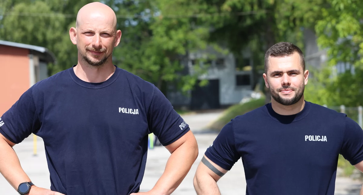 St. post. Michał Trwoga oraz st. post. Jacek Ptaszyński z Łukowa odnieśli wielki sukces wygrywając wojewódzkie eliminacje Turnieju Par Patrolowych „Patrol Roku 2025”. Fot. KPP Łuków