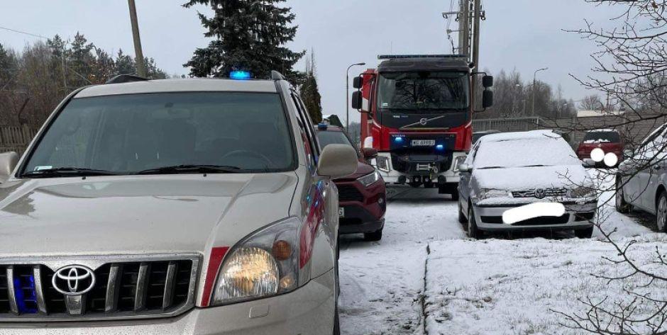 Tragedia na budowie w Pilawie - fot. OSP Lipówki - fot. w