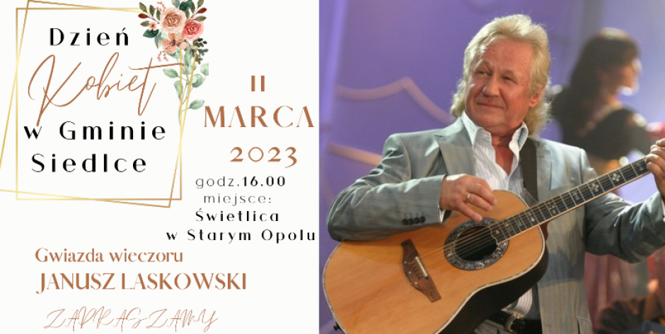 11 marca Janusz Laskowski wystąpi w Nowym Opolu.  - fot. plakat