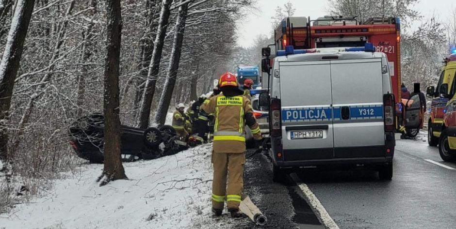 Wypadek w Mościbrodach fot. AK