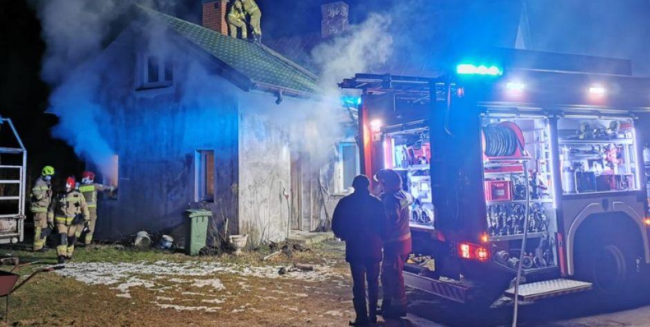 pożar w miejscowości Dudka, fot. OSP Borowie - fot. arch.