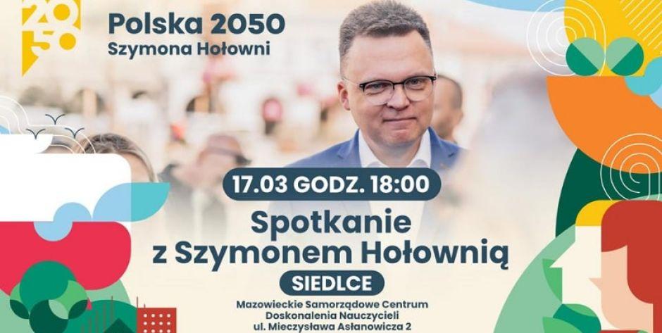 Szymon Hołownia w Siedlcach plakat - fot. jk