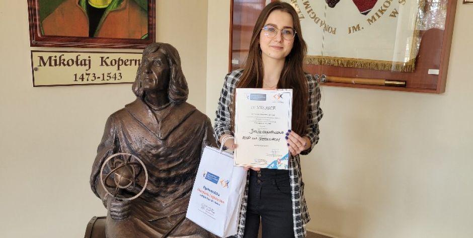 Julia Olszewska z siedleckiego Ekonomika została Laureatem Olimpiady Logistycznej! - fot. ZSP nr 2 w Siedlcach 