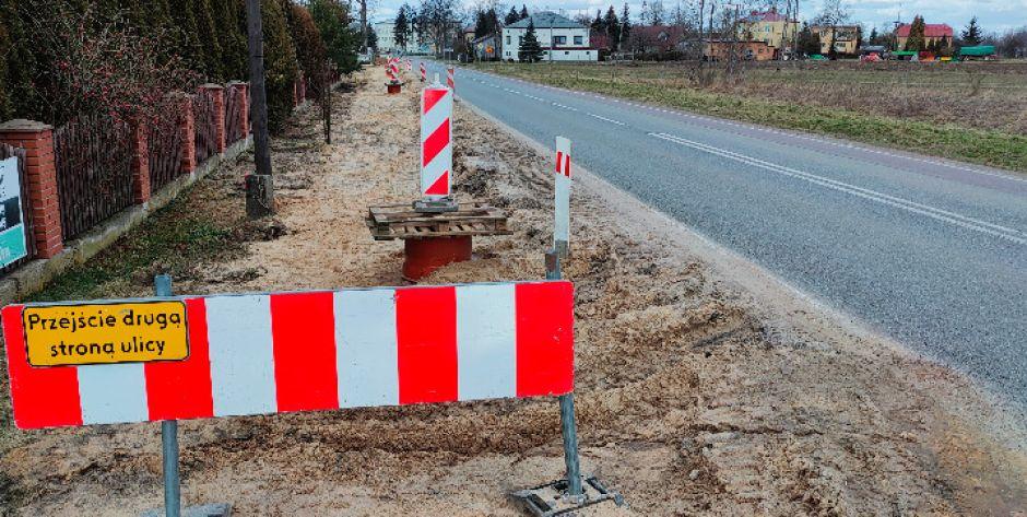 Prace na drodze w Sterdyni