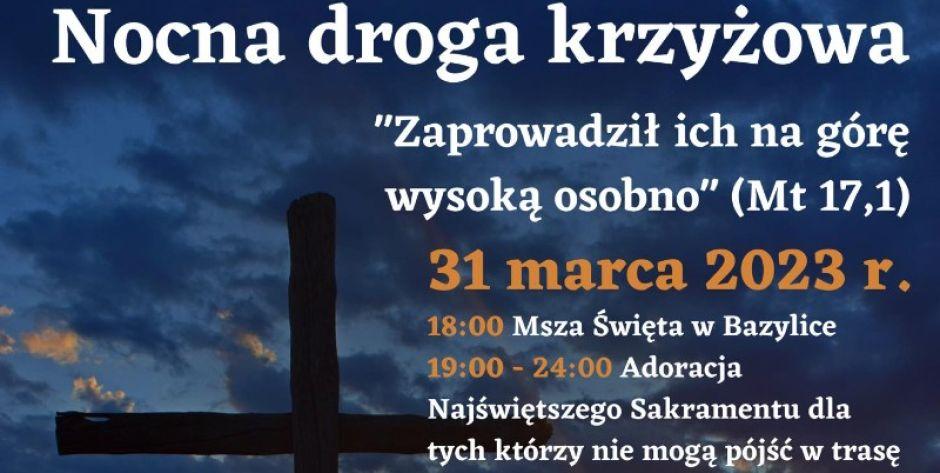 W Węgrowie Nocna Droga Krzyżowa wyruszy 31 marca.  - fot. plakat
