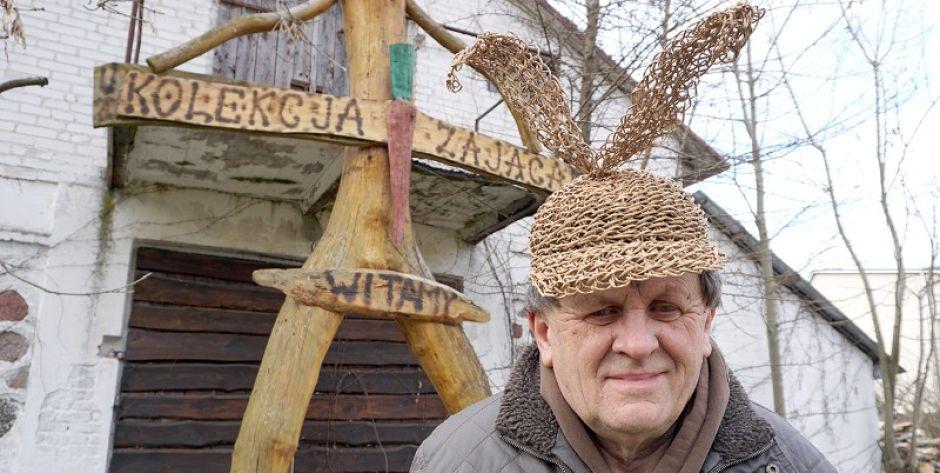 Stanisław Górski z Zająca ma w swojej kolekcji ponad 5 tysięcy zajęcy... Fot. S.J.