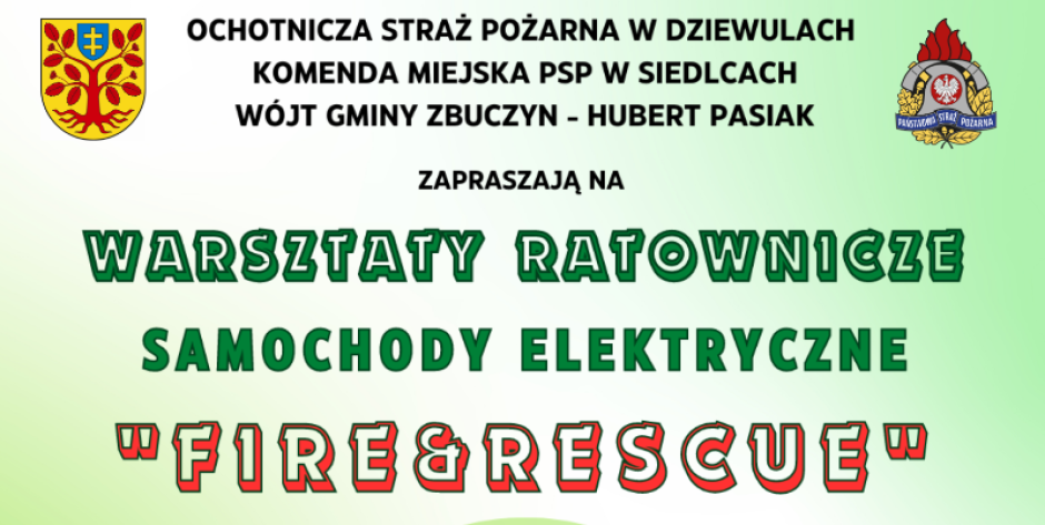 Strażackie warsztaty ratownicze - jak postępować z samohcodami elektrycznymi - fot. w