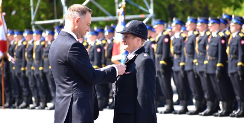 Druhna Albna Łubian została odznaczona przez Andrzej Dudę Krzyżem Świętego Floriana. Fot. UMiG Pilawa - fot.  UMiG Pilawa