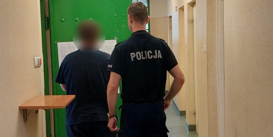 policjant i jeden z zatrzymanych - fot. arch