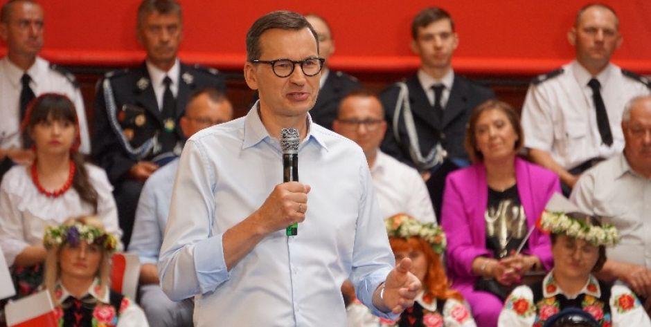 Mateusz Morawiecki na spotkaniu w Łochowie