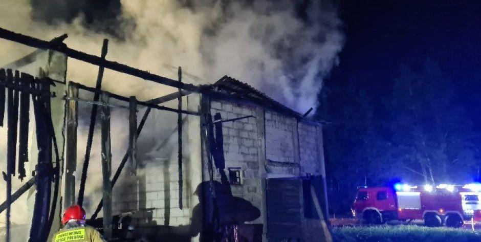 pożar w Michałowie, w gminie Platerów. Fot. KP PSP w Łosicach - fot. arch