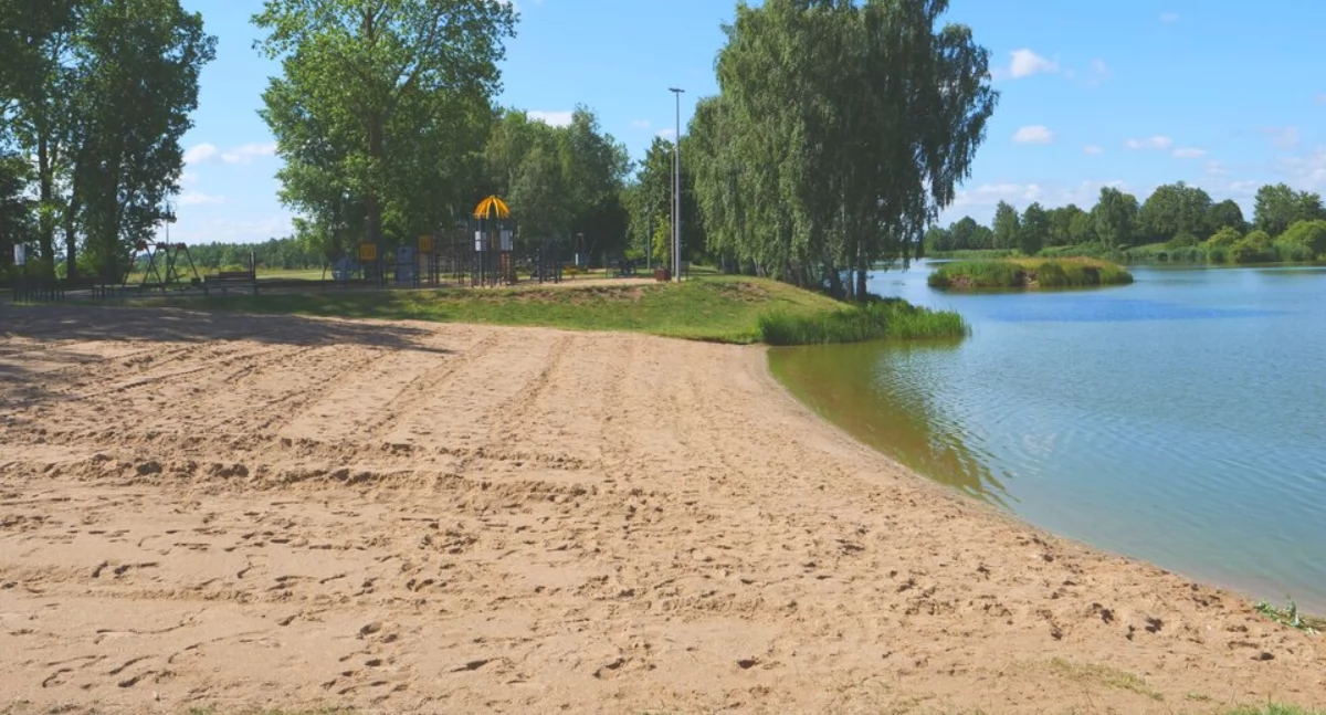 Kąpielisko w Węgrowie przygotowane na nowy sezon. fot. arch.  UM w Węgrowie. 