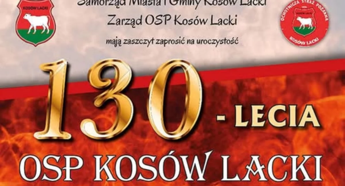 plakat obchodów 130-lecia OSP Kosów Lacki
