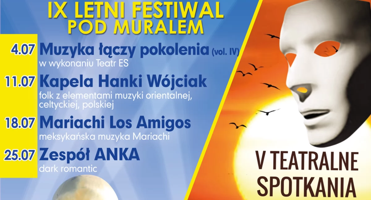Letnie piątki z muzyką, niedziele z teatrem. Rusza IX Letni Festiwal i V Teatralne Spotkania pod Muralem