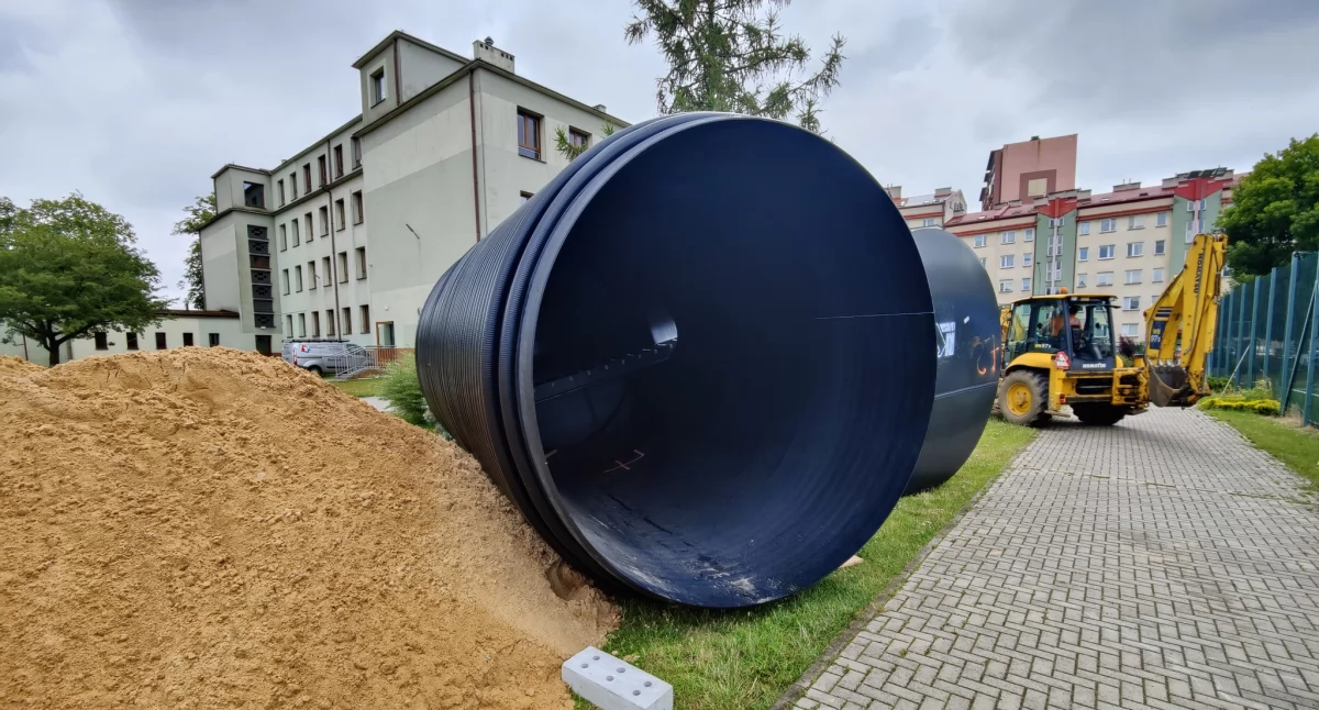 Budowa pierwszego zbiornika retencyjnego w Siedlcach fot. UM Siedlce