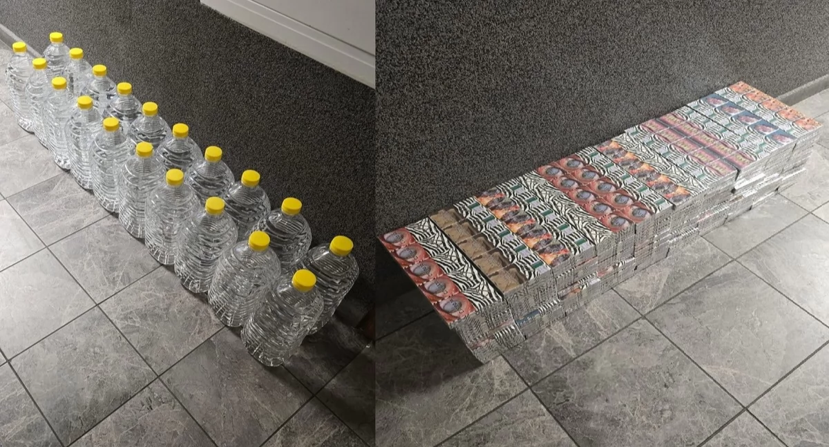 Kronika kryminalna, Łuków Nielegalne papierosy alkohol samochodzie - zdjęcie, fotografia