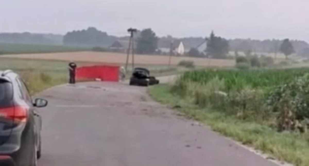 Wypadek na trasie Liszki-Sawice gm. Repki, fot. KPP Sokołów Podlaski 