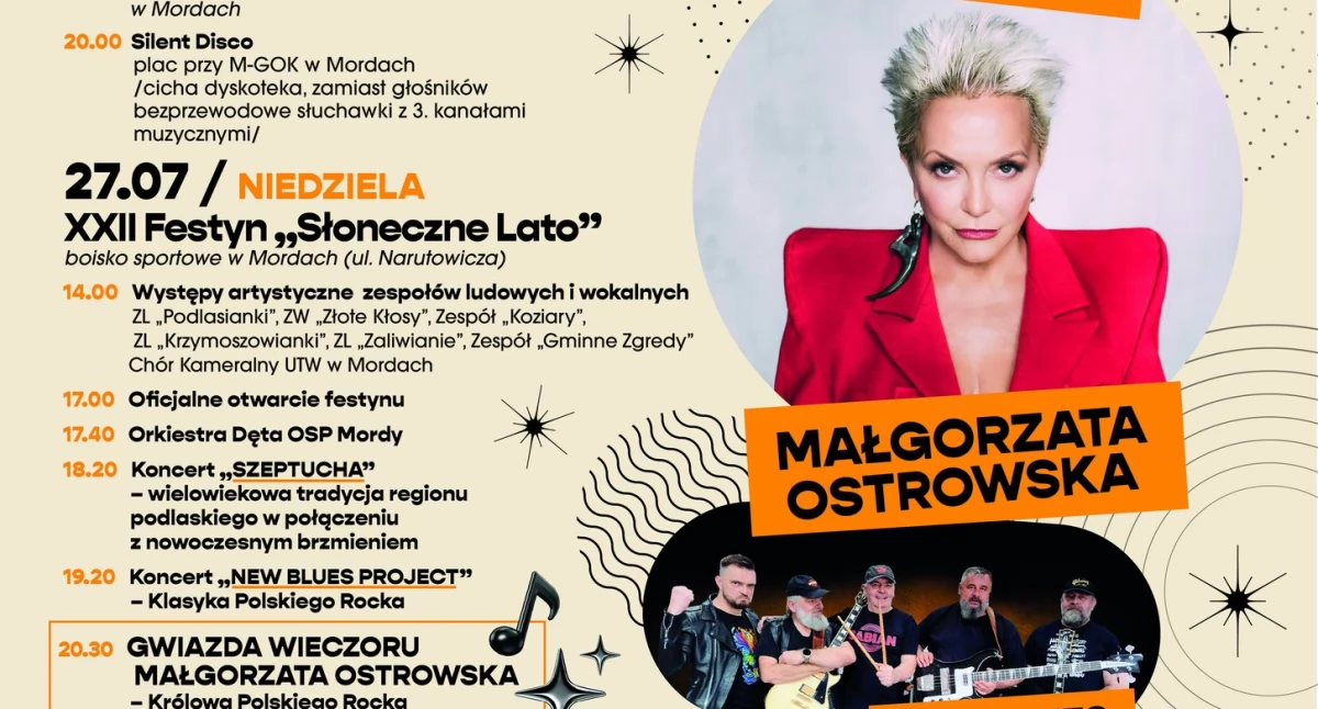 Imprezy , Miasta Gminy Mordy tylko muzyką - zdjęcie, fotografia