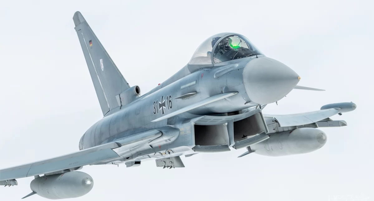 Niemieckie myśliwce Eurofighter w Mińsku Mazowieckim. Wsparcie dla wschodniej flanki NATO - fot. Sławomir 