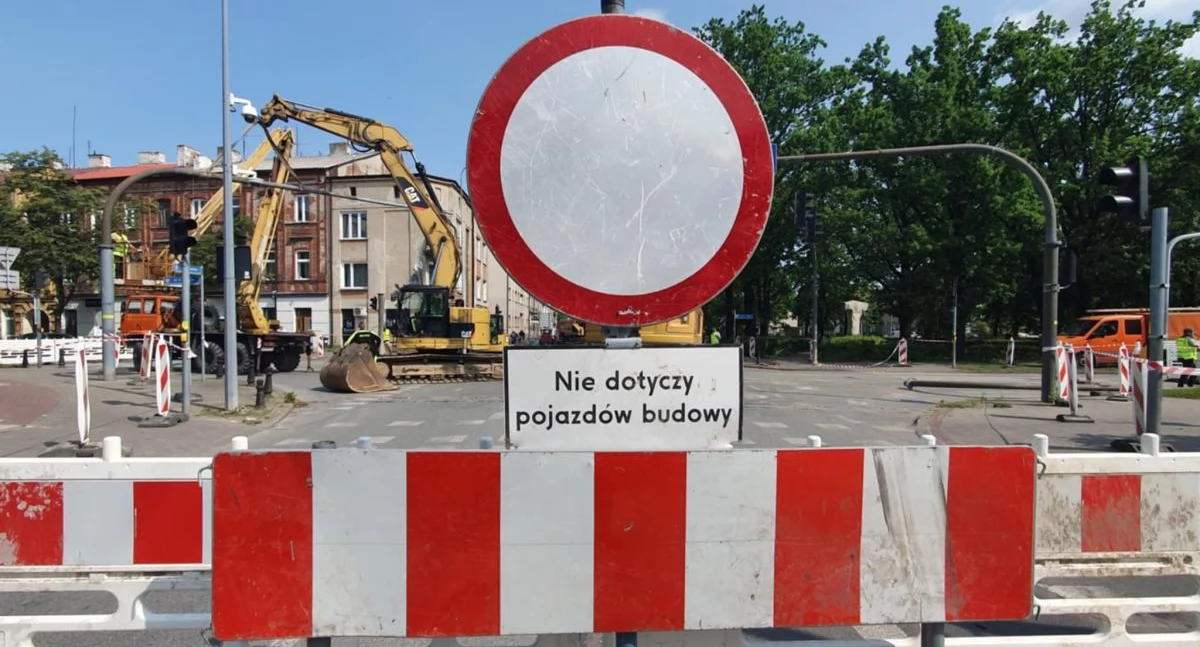 Inwestycje, Siedlce Zamknięcie ulicy Piłsudskiego Sądowej Kościuszki - zdjęcie, fotografia