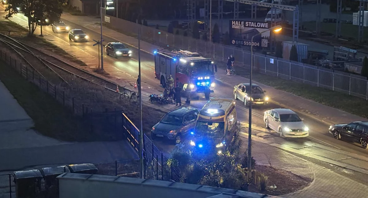 Wypadek rowerzystki na ul. Składowej – złamanie nogi i interwencja służb - fot. Aga Król