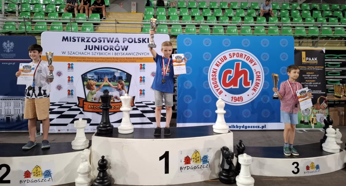 Szachy, Jakub Lewczuk złoty szachista Siedlec! - zdjęcie, fotografia