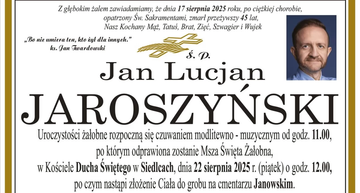 Odeszli, Uroczystości pogrzebowe Jaroszyńskiego - zdjęcie, fotografia