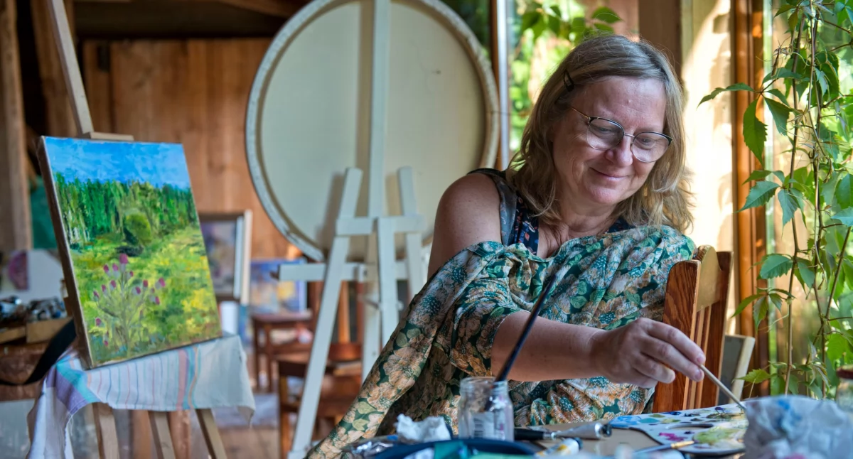 Małgorzata Matuszewska, uczestniczka pleneru. Fot. Aga Król