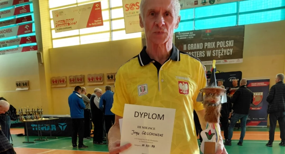 Tenis stołowy, Jerzy Głuchowski znów podium - zdjęcie, fotografia