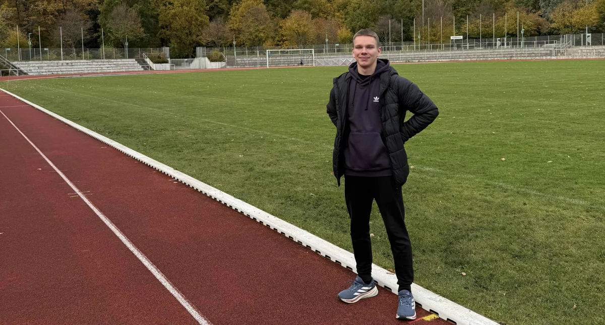 Lekkoatletyka, Rekord Ernesta Przestrzelskiego - zdjęcie, fotografia