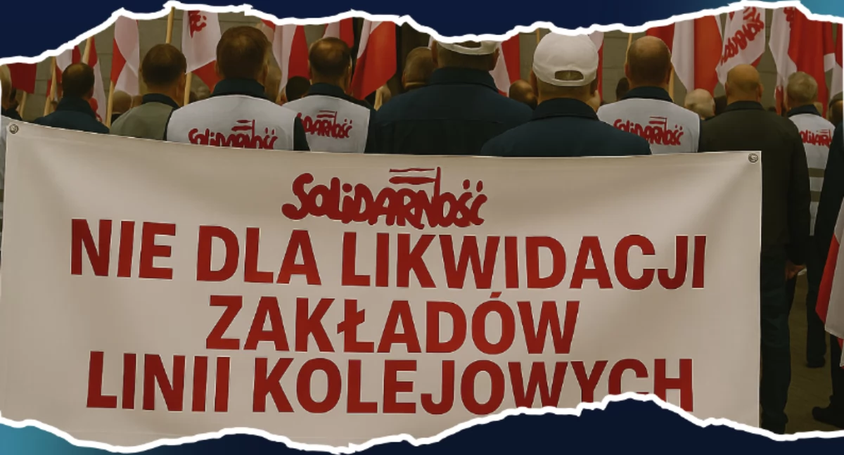 Interwencje , Pikieta przeciwko likwidacji Zakładu Linii Kolejowych Siedlcach - zdjęcie, fotografia