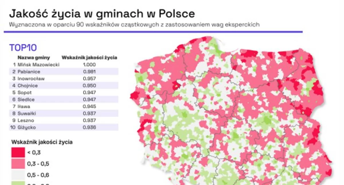 Samorząd, Mińsk Mazowiecki liderem jakości życia Polsce Siedlce miejscu - zdjęcie, fotografia