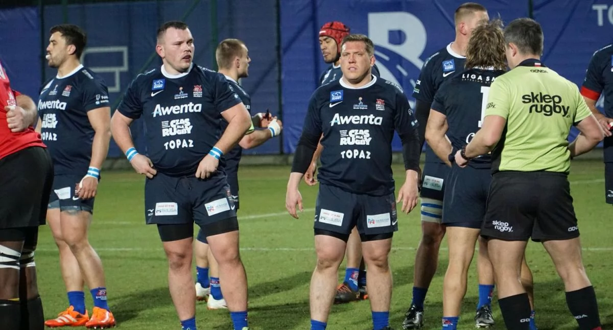 Rugby, Demolka Lublinie popis rugbystów Pogoni Siedlce - zdjęcie, fotografia