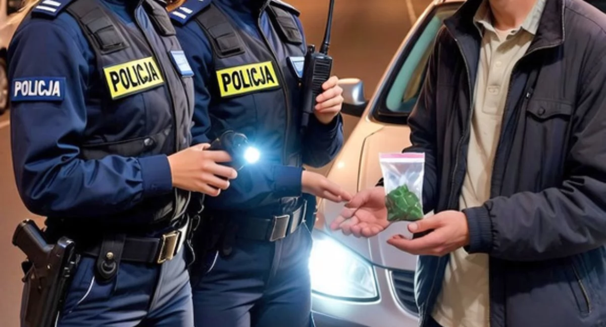 23-latek chciał „poczęstować” policjantki marihuaną - zdjęcie stworzone komputerowo - Policja Garwolin
