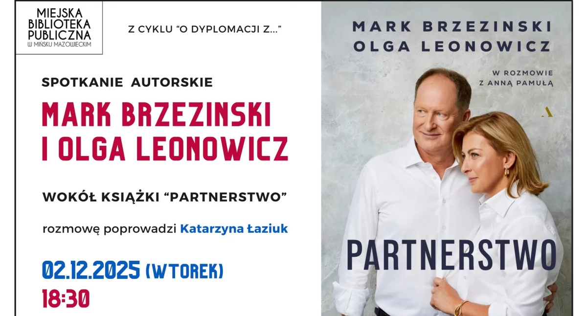 Spotkanie z Markiem Brzezińskim i Olgą Leonowicz w Miejskiej Bibliotece Publicznej