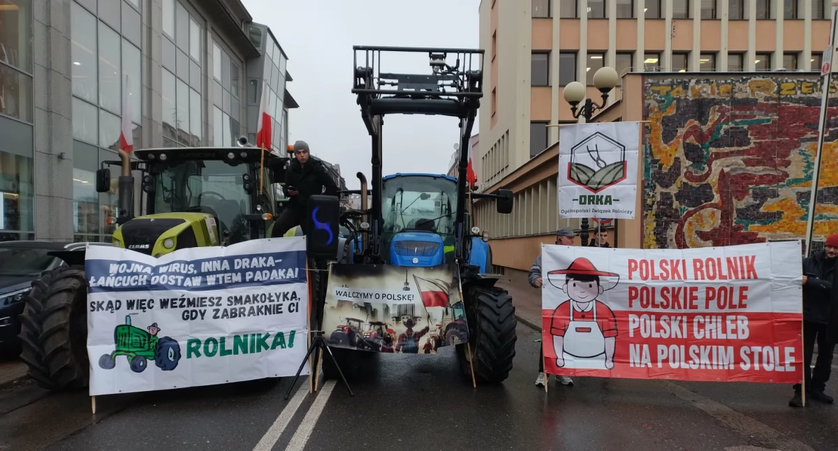 Rolnictwo, Protest rolników Siedlcach! - zdjęcie, fotografia