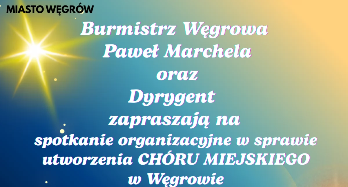 Koncerty/Muzyka, Węgrów Zapisz Chóru Miasta - zdjęcie, fotografia