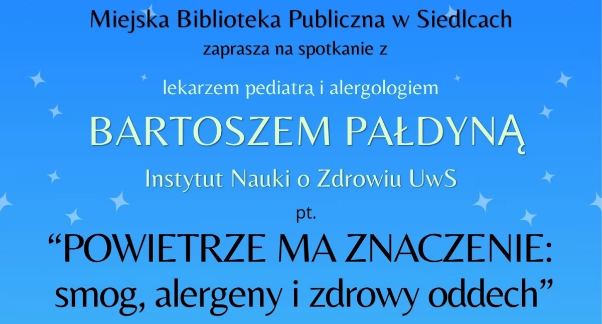 Spotkanie edukacyjne w MBP: „Powietrze ma znaczenie: smog, alergeny i zdrowy oddech”