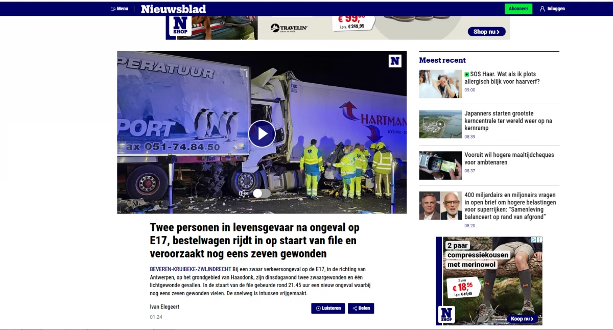 Zrzut ekranu z portalu Nieuuwsbland