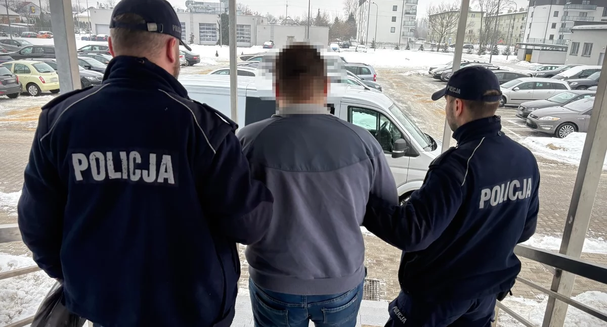 Kradzież na stacji paliw w Polakach. 28-latek potrącił ekspedientkę i trafił do aresztu - fot. Policja Siedlce