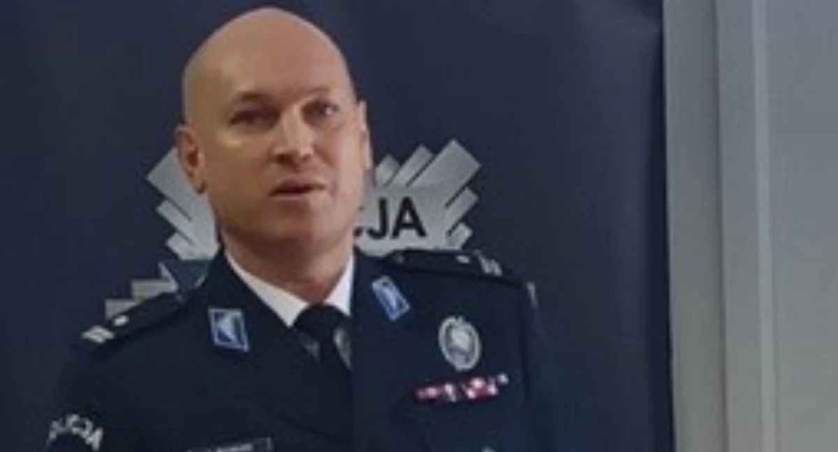 Podinsp. Adam Bujalski, nowy zastępca komendanta policji w Węgrowie.  fot. arch. KPP w Węgrowie